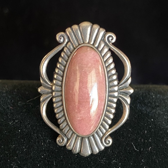 Carolyn Pollack Jewelry - Sterling Carolyn Pollack Oval Rhodochrosite Cabochon Southwestern Jewelry Ring